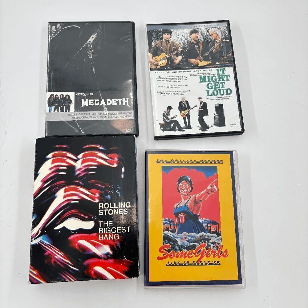 Rolling Stones, Mega Death, & The Edge Jimmy‎ Page Jack White It Might Get Loud